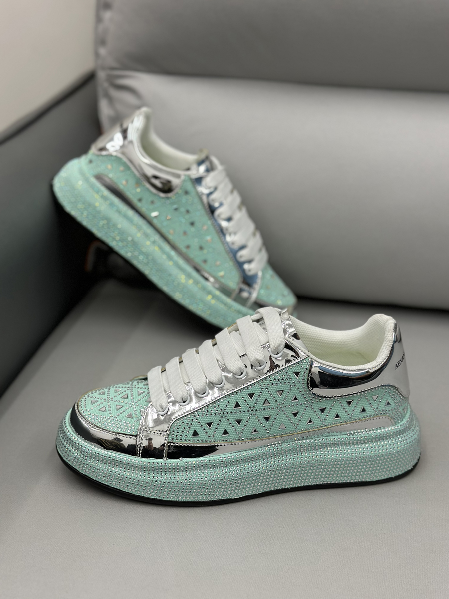 Light Blue Rhinestone Platform Shoes